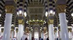 Muslims walk in Al-Masjid al-Nabawi, before the afternoon prayer in the holy city of Medina